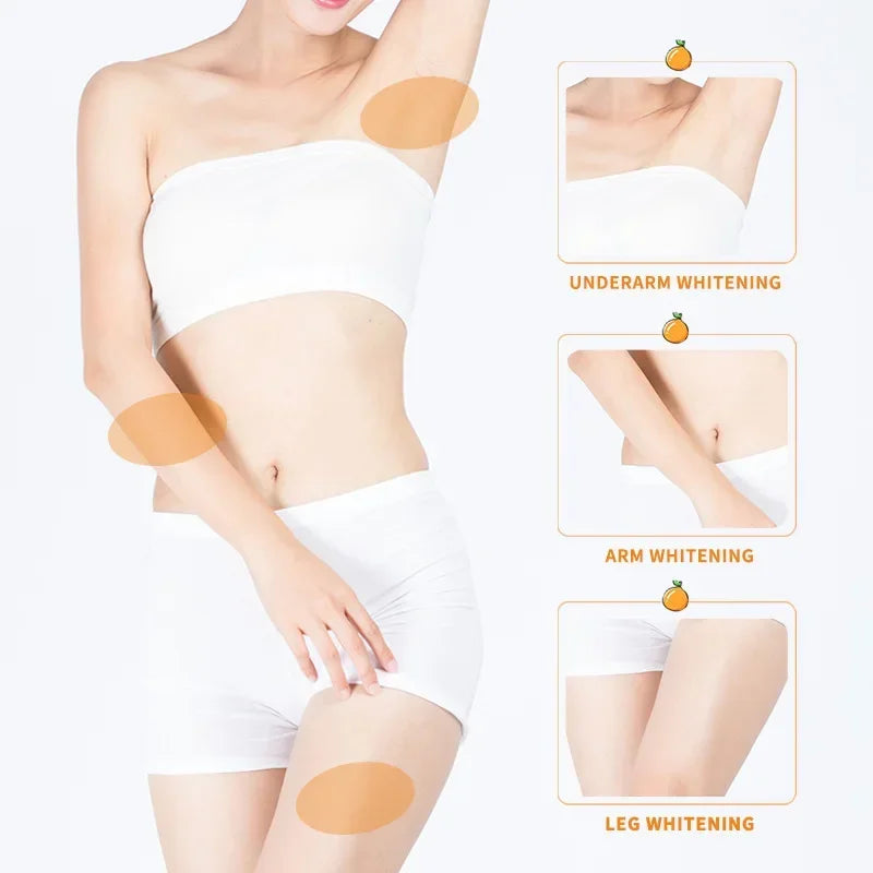Brightening Body Cream Underarm Knee Buttocks Private Bleach Remove Melanin Pigmentation Improve Dull Brighten Nourish Skin Care Peaceful Pleasures Health and Wellness