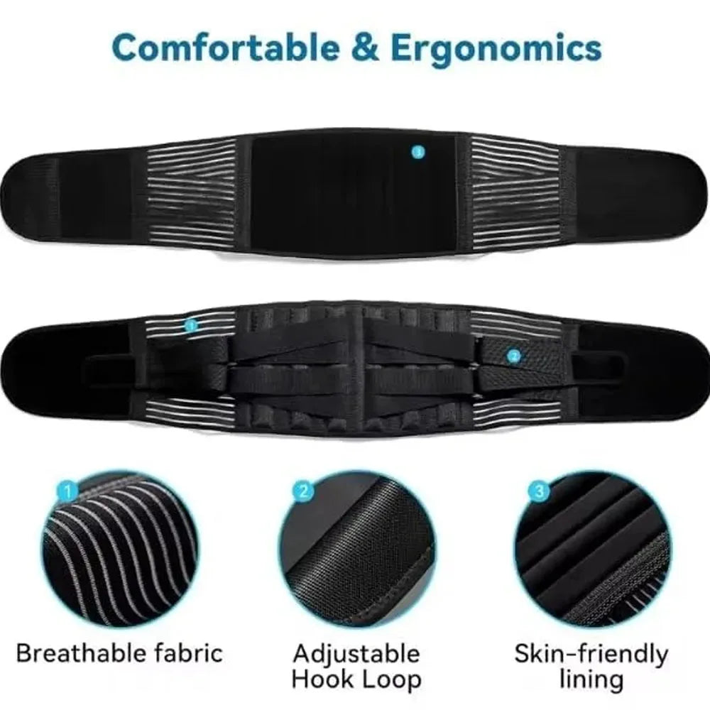 Back Brace for Men & Women - Lower Back Support Belt for Sciatica, Bulging Disc & Pelvic Pain Relief - Adjustable Lumbar Support Peaceful Pleasures Health and Wellness