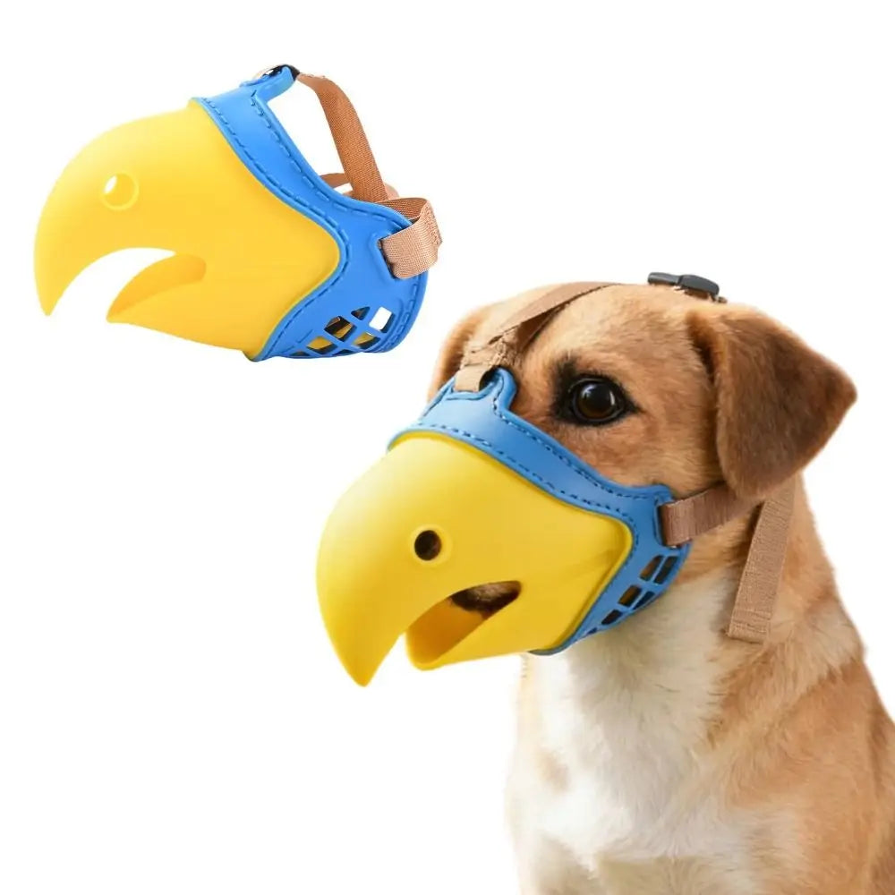 Adjustable Design Silicone Dog Mouth Cover Breathable Anti Bite Dog Walking Mask Comfort Parrot Shaped Pet Anti Barking Muzzle Peaceful Pleasures Health and Wellness