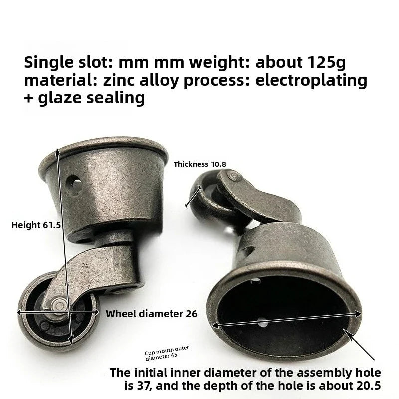 Brass Furniture Caster | Universal Piano & Sofa Wheel Roller
