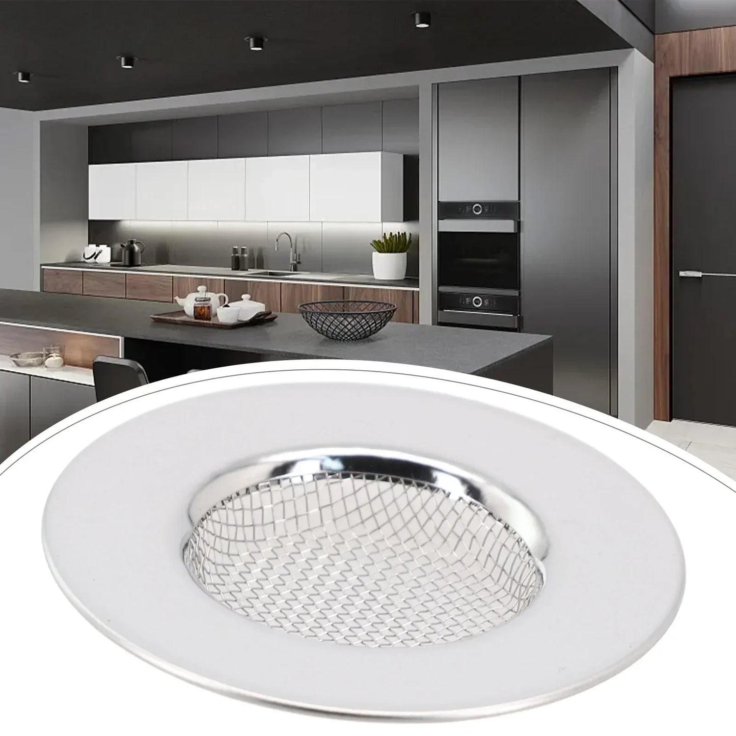 Stainless Steel Hair Catcher Shower Drain Strainer 75mm