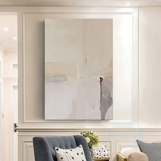 Gray Abstract Hand-Painted Oil Painting | Canvas Wall Art Hand-Painted Canvas Art Peaceful Pleasures Health and Wellness