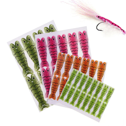 Pre-Cut Realistic Shrimps Skin Fly Tying Material Wrap Prawn Shrimps Scuds Fly Tying Material Trout Fishing Lures fishing bait Peaceful Pleasures Health and Wellness