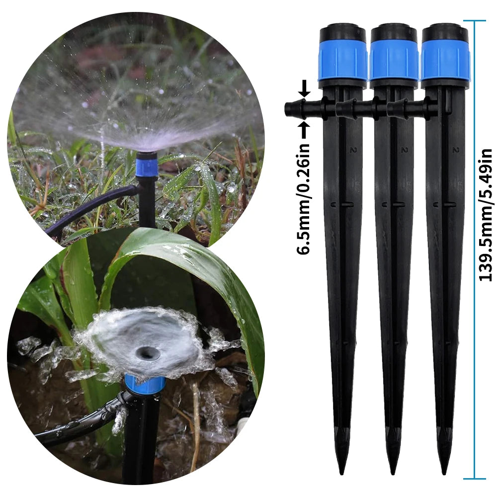 30pcs Adjustable 360° Sprinkler Nozzles for Garden and Greenhouse Watering - 4/7mm Hose Connectors and Accessories Peaceful Pleasures Health and Wellness