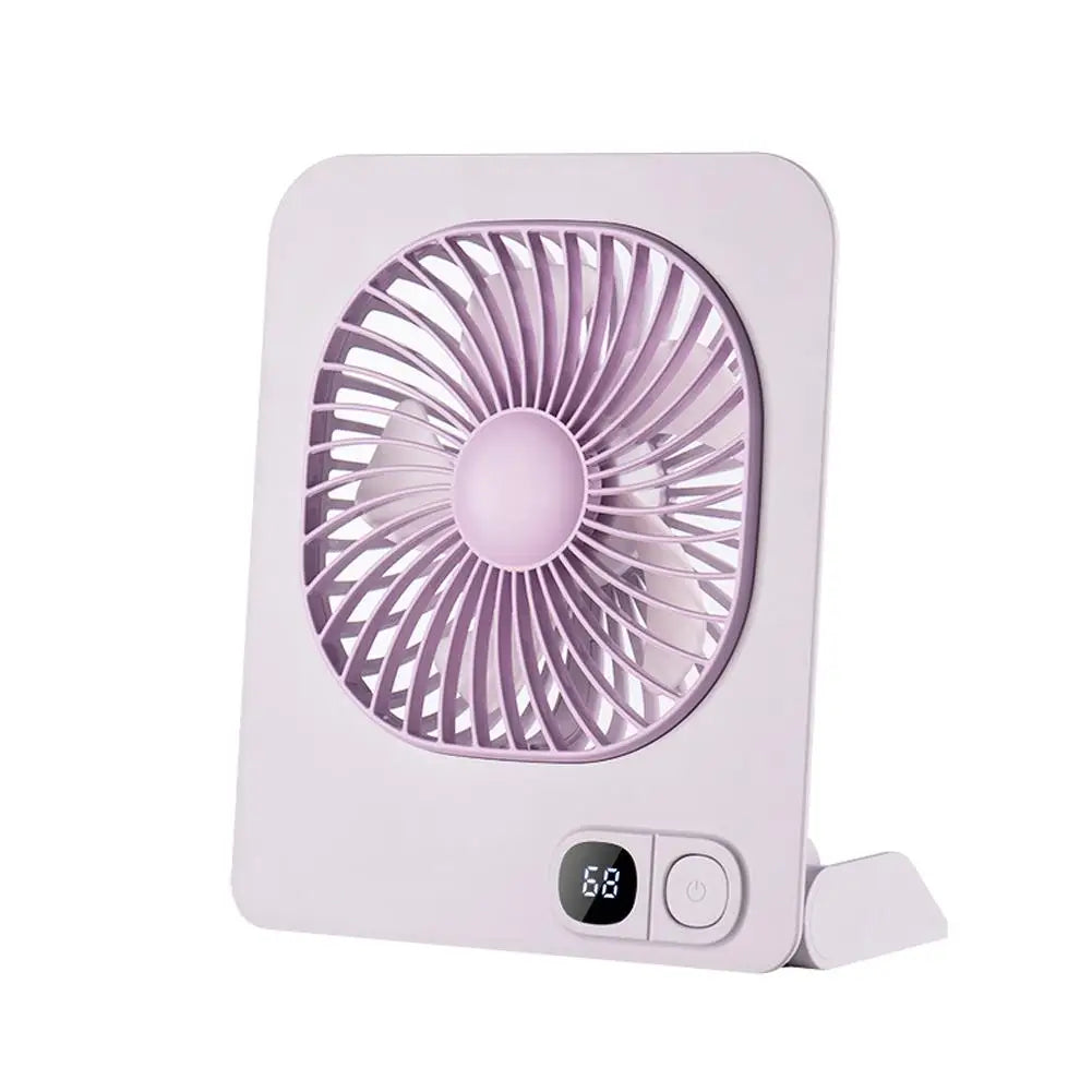 Magnetic Desk Fan USB Rechargeable Portable Electric Fan for Office Student Home Desktop Tabletop Daily Use Quiet Electronics Peaceful Pleasures Health and Wellness Purple