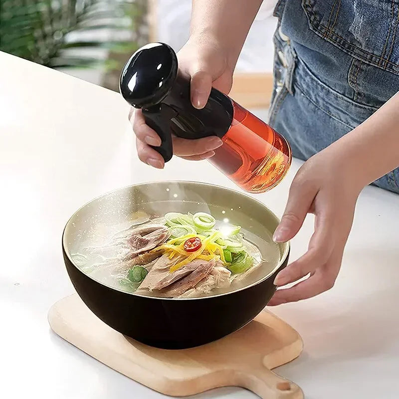 Kitchen Oil Spray Bottle – Transparent Leak-Proof Dispenser Oil Spray Bottle Peaceful Pleasures Health and Wellness