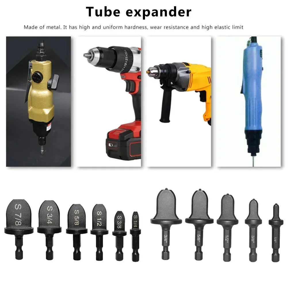 5/6/11PCS Tube Pipe Expander Copper Tube Hex Shank Pipe Expander for Air Conditione Pipe Flaring Takeover Repair Tool Peaceful Pleasures Health and Wellness