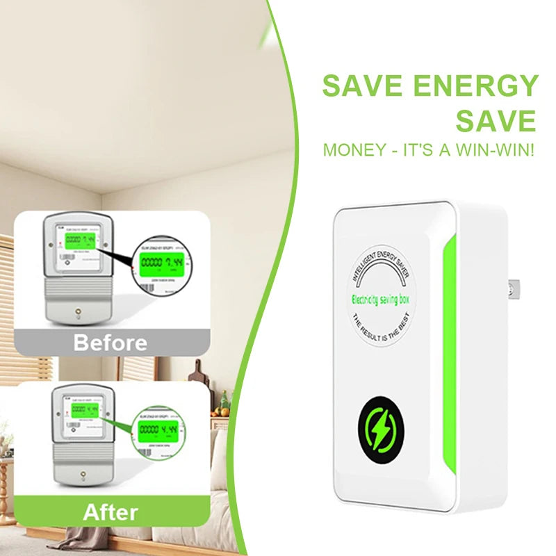 Electric Energy Saver Smart Power Saver Portable Electricity Saving Box US/EU Plug Socket Adapter For Cost Reducing Office Home Peaceful Pleasures Health and Wellness