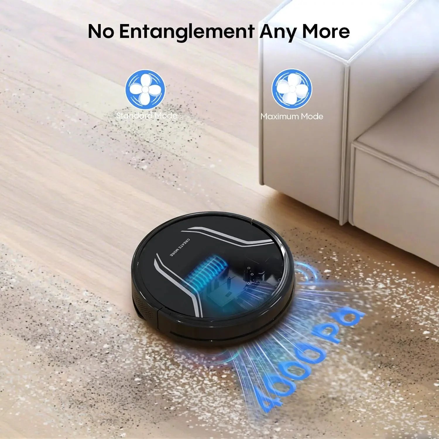 3-in-1 Robot Vacuum Mop Combo, 5000Pa Suction, Auto Recharge, App/WiFi/Voice Control for Hard Floors and Pet Hair Peaceful Pleasures Health and Wellness