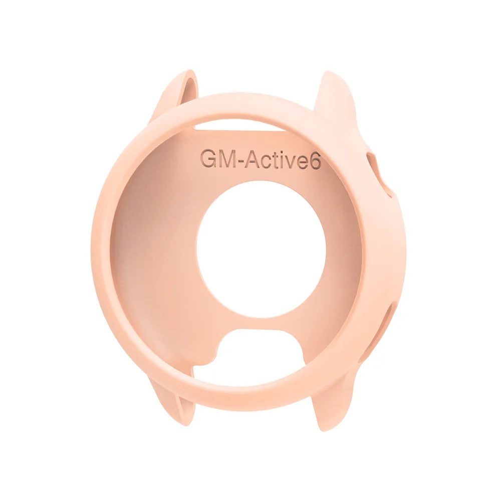 1X Soft Silicone Case For Garmin Vivoactive 6 Active6 Smartwatch Protective Skin Shell Protector Cover Bumper Guard Frame Peaceful Pleasures Health and Wellness Pink