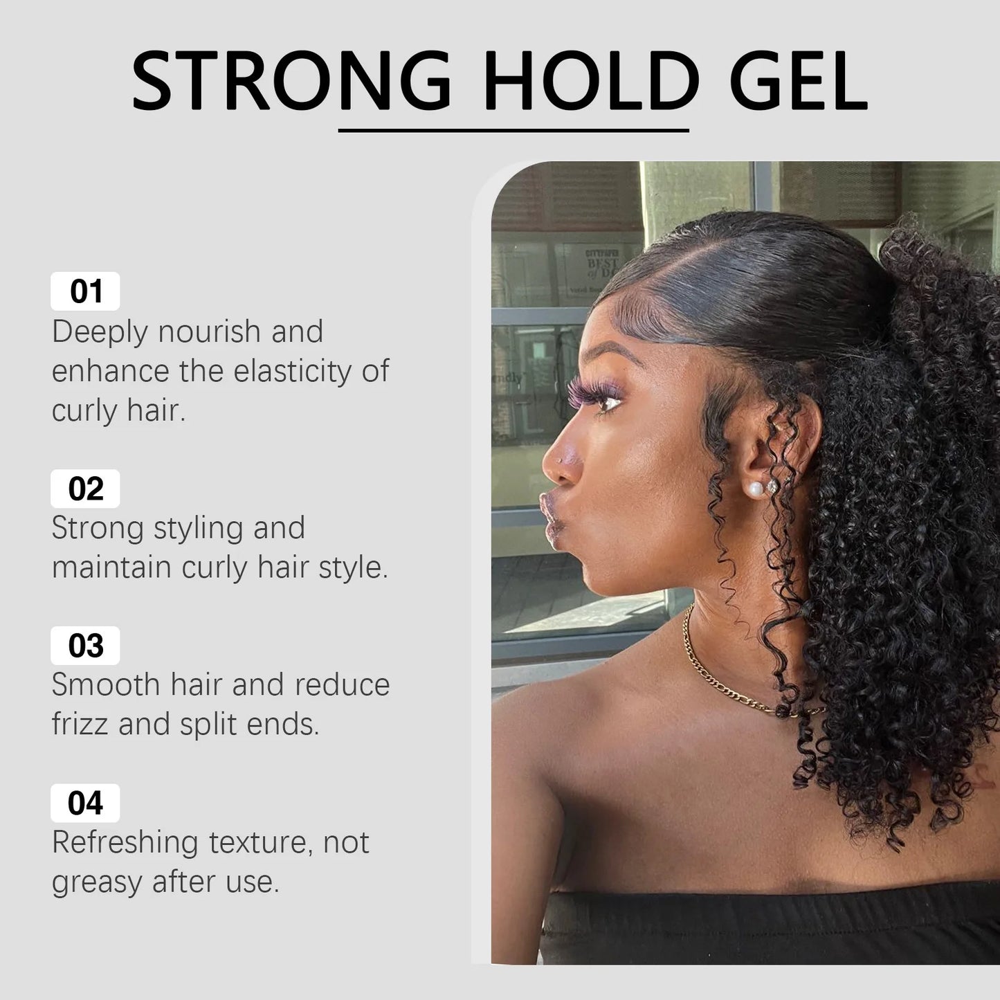 Hoegoa Shea Butter Hair Styling Gel | Strong Hold Edge Control