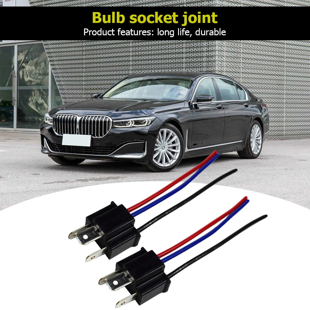 H4 9003 Headlight Bulb Socket Connector Pigtail Adapter 14cm (2pcs) Peaceful Pleasures Health and Wellness