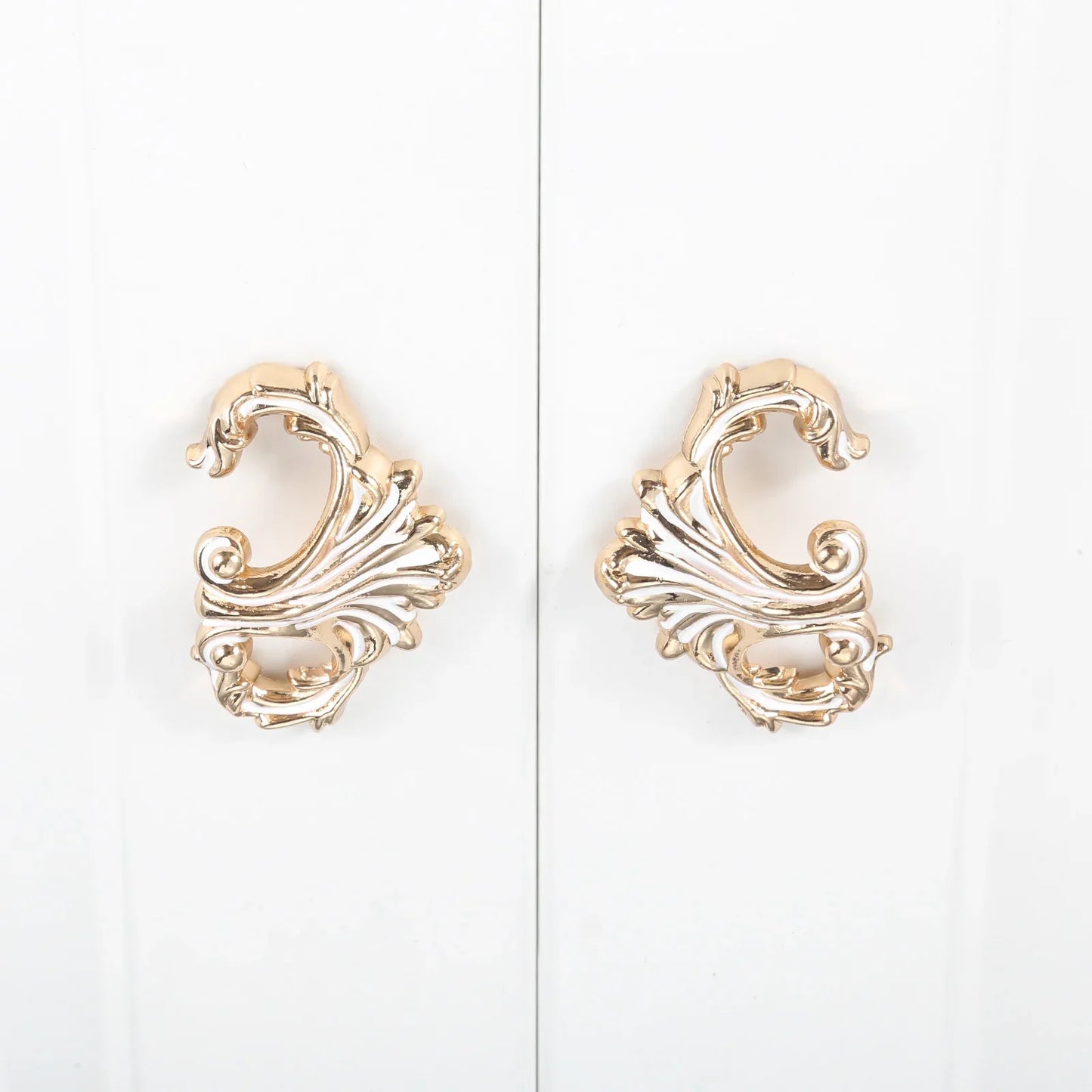 Antique White Gold Cabinet Knob – Zinc Alloy Single Hole Pull Handle