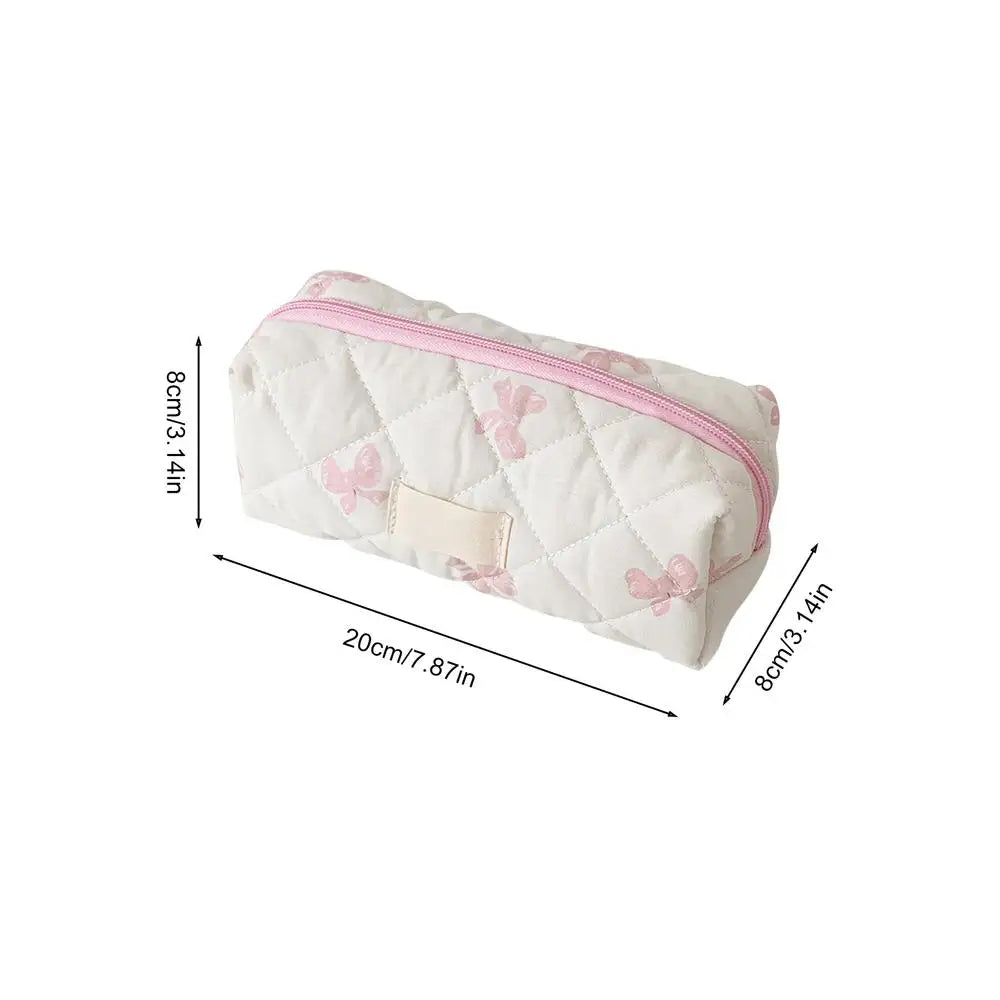 Large Bow Print Pencil Case & Makeup Organizer Bag