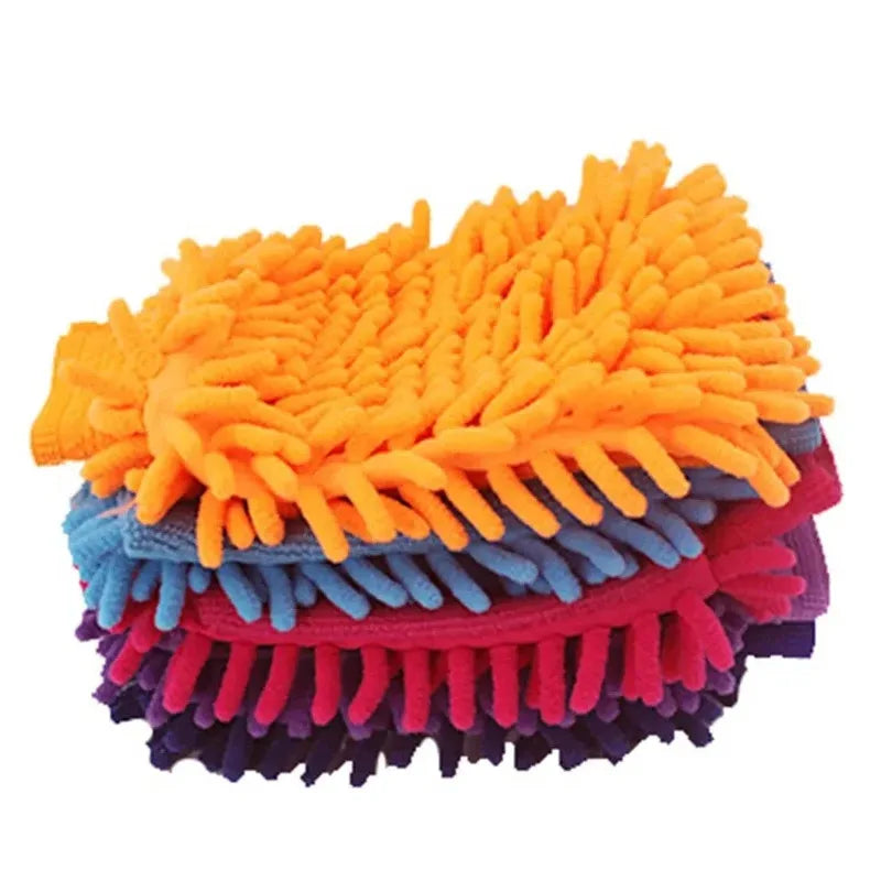 Car Wash Gloves Chenille Coral Fleece Gloves Washing Wiper Car Cleaning Towel Auto Dust Washer Mitt Car Cleaning Accessories Peaceful Pleasures Health and Wellness