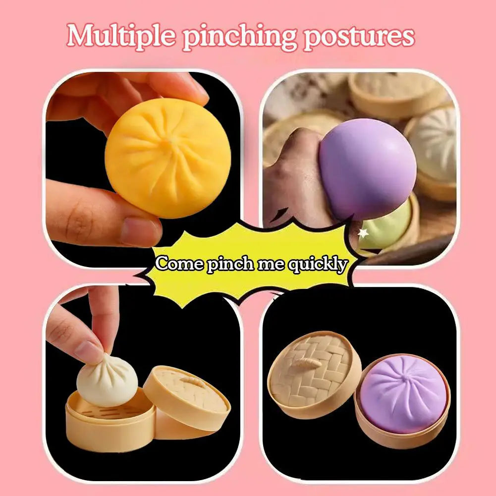 Steamed Bun Squishy Toy – Slow Rise Stress Relief Fidget Squeeze