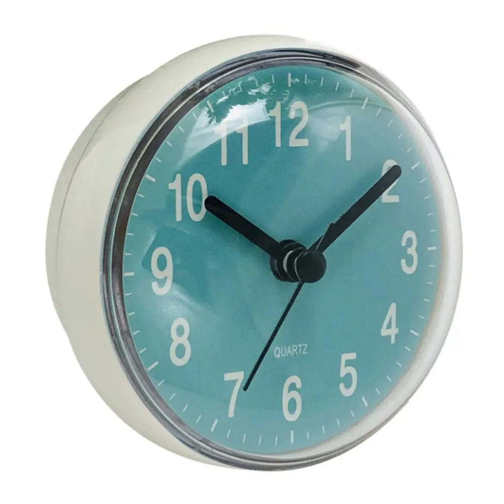 Mini Sucker Wall Clock Bathroom Anti-Fog Waterproof 7cm Kitchen Toilet Living Room Waterproof Small Quartz Table Clock Peaceful Pleasures Health and Wellness 3