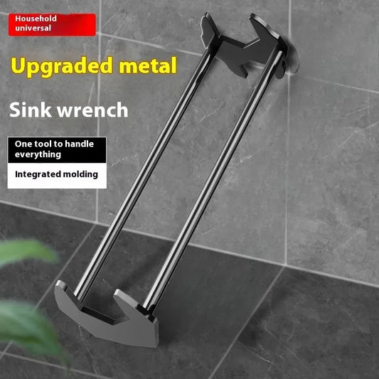 6-in-1 Metal Sink Wrench | Universal Faucet Installation Tool Sink Wrench Tool Peaceful Pleasures Health and Wellness