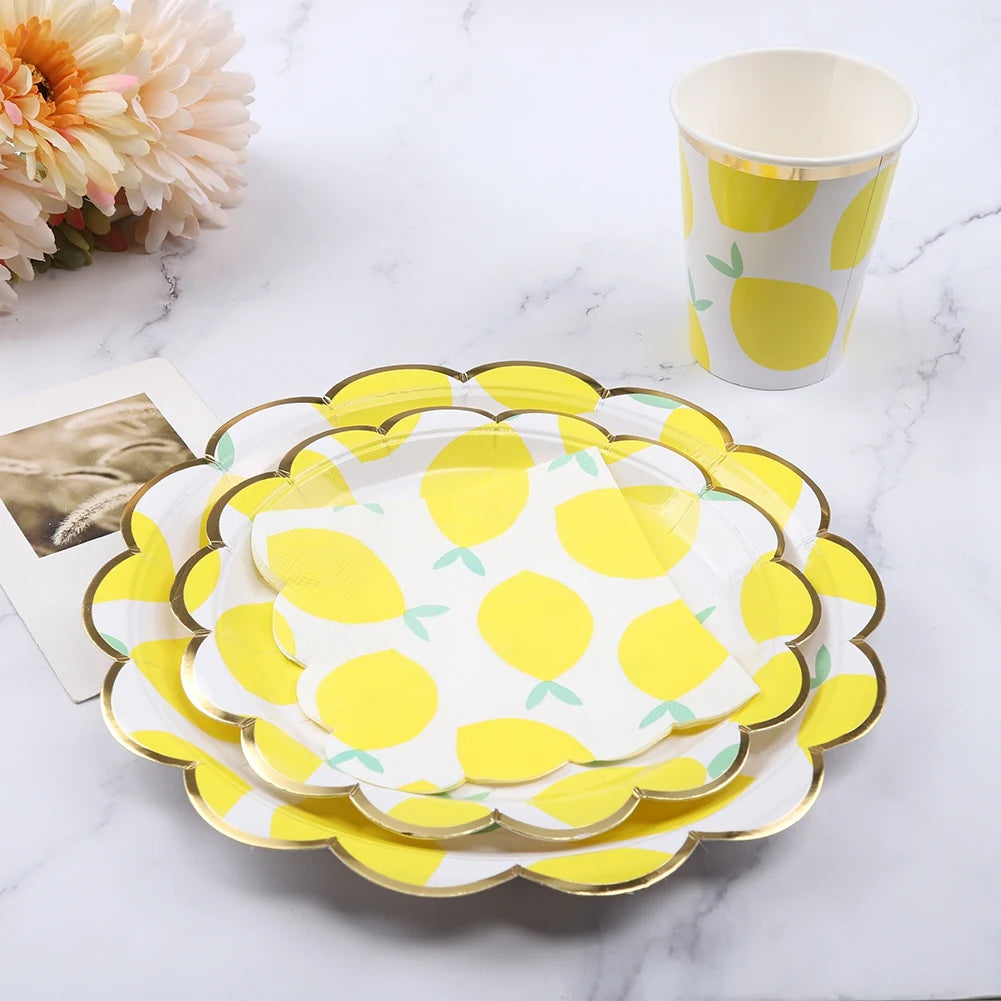 Paper Tableware Disposable Tableware Disposable Paper Cup Plate Napkin Rectangle Food Storage for Wedding Party Birthday Party Peaceful Pleasures Health and Wellness
