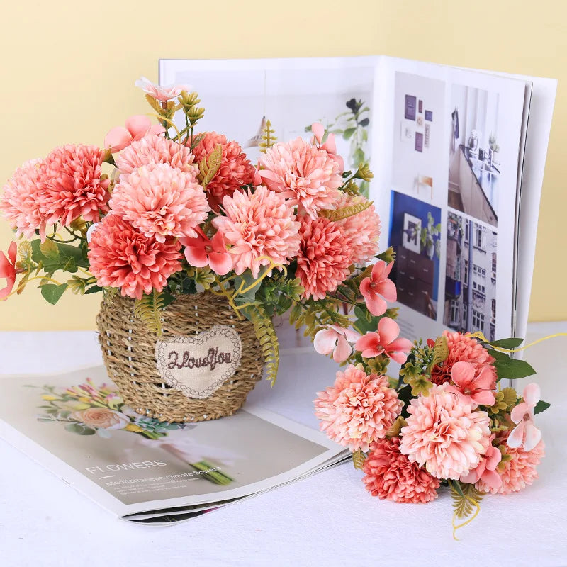 Silk Ball Chrysanthemum Artificial Flowers | Wedding & Home Décor