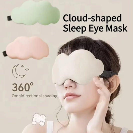 Cloud Shape Sleep Mask – 100% Light Blocking Eye Cover Sleep Eye Mask Peaceful Pleasures Health and Wellness