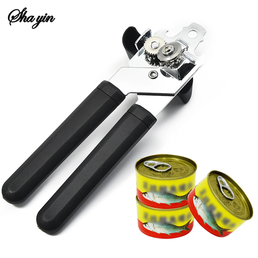 Stainless Steel Multifunctional Professional Can Manual Can Opener Craft Beer Grip Can Opener Bottle Opener Kitchen Gadgets Peaceful Pleasures Health and Wellness