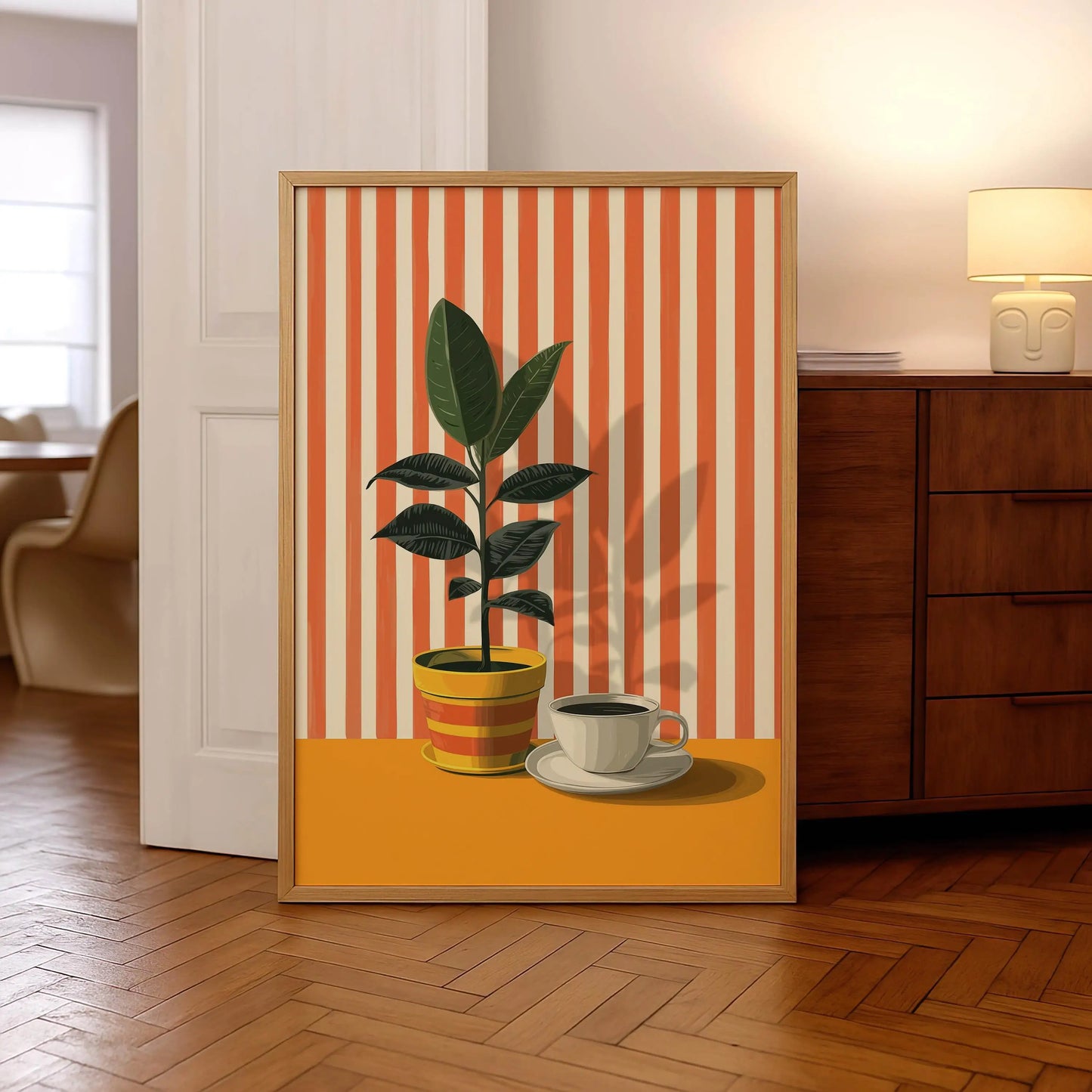 Retro Coffee Canvas Wall Art | Minimalist Kitchen Poster
