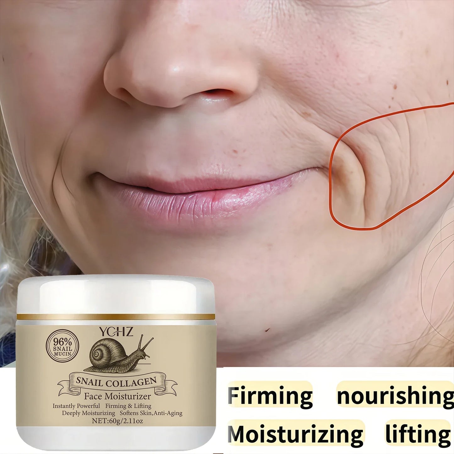 Snail Mucin 96% & Collagen Cream 60g – Korean Moisturizer