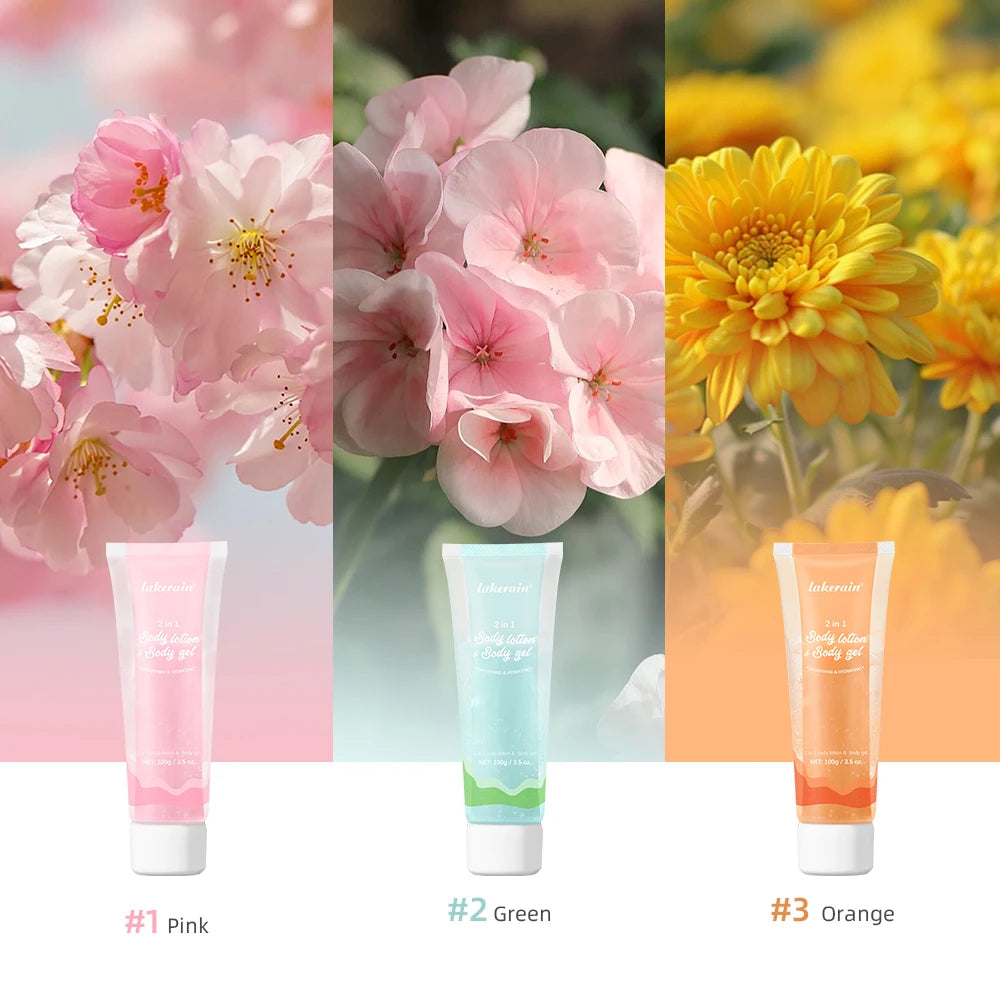 2-in-1 Body Lotion Body Gel Nature Lock Water Anti Aging Brightening Repairing Improve Skin Elasticity Double-tube Body Lotion Peaceful Pleasures Health and Wellness