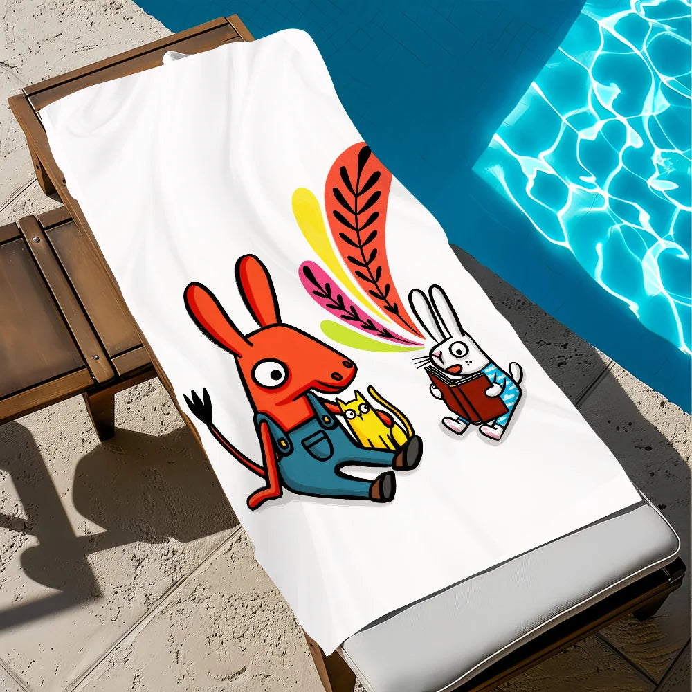 Cute Cat Art Beach Towel | Quick Dry Soft Pool & Travel Towel Quick Dry Beach Towel Peaceful Pleasures Health and Wellness z4 STJ90x180CM