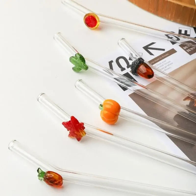 Reusable Glass Drinking Straw with Brush | BPA-Free Eco Gift