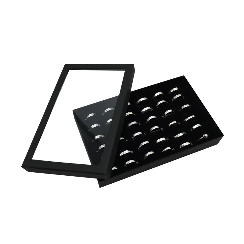 36-Slot Earring & Ring Display Tray | Transparent Jewelry Case