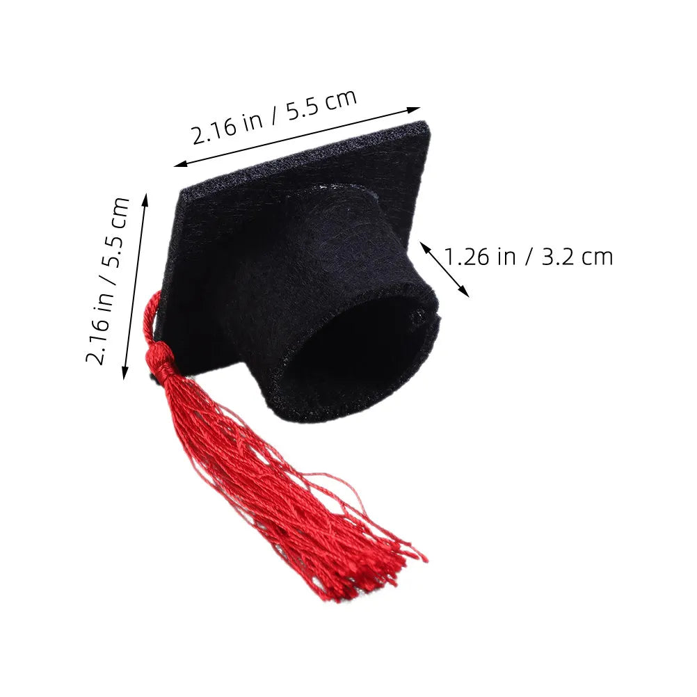 12Pcs Mini Graduation Hat Bottle Topper Grad Wine Bottle Cap Set for Graduation Party Supplies Jar Decor Gift Funny Wine Stopper Peaceful Pleasures Health and Wellness Red