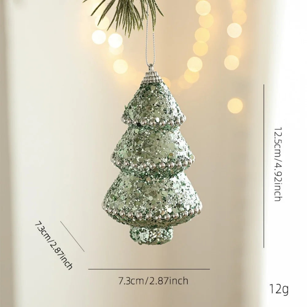 Green Glitter Foam Christmas Ball Ornament | Tree Hanging Decor