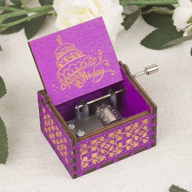 Classic 18-Note Wooden Music Box – "Happy Birthday" Gift