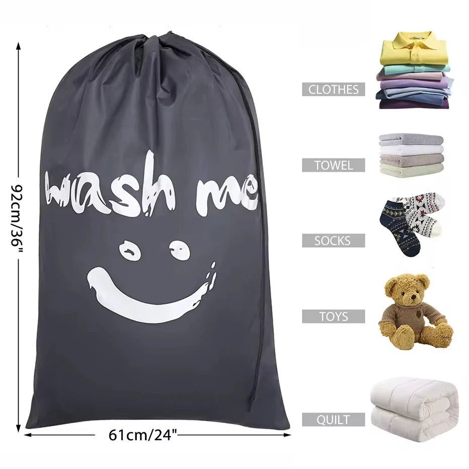 Large Nylon Drawstring Laundry Bag 24x36" – Machine Washable