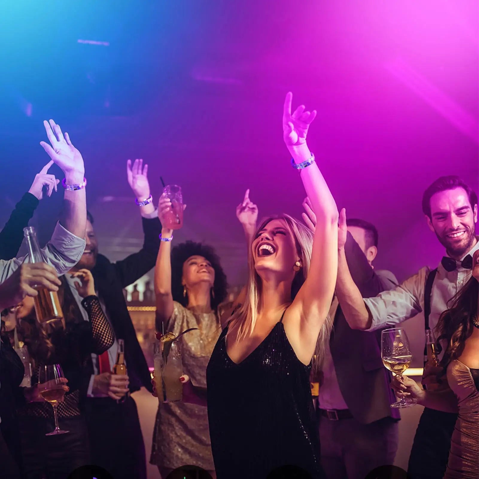 LED Flash Glow Wristband | Neon Light Bracelet for Parties LED Glow Wristband Peaceful Pleasures Health and Wellness