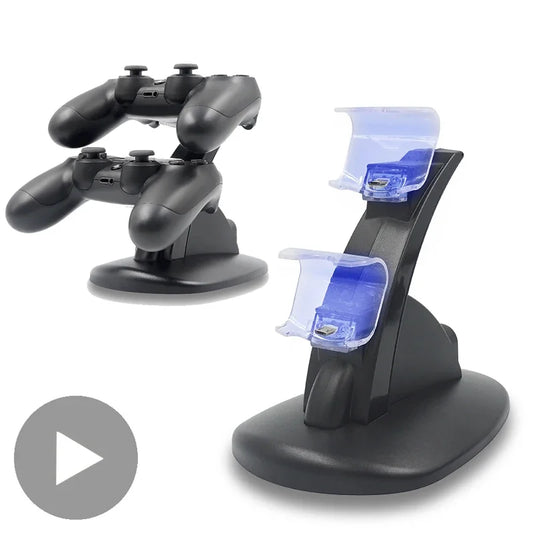 PS4 Dual Controller Charging Dock Stand with LED Indicator Controller Charging Dock Oasis Select