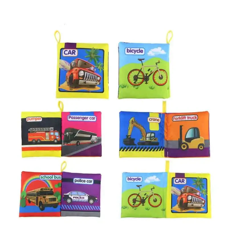 Baby Soft Cloth Books Rustle Sound Quiet Infant Early Learning