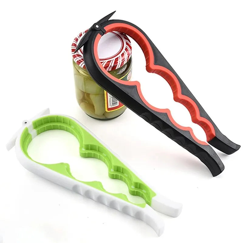 Can Opener Multi Functional Four In One Beverage Bottle Opener Cap Twister Four Position Can Opener Anti Slip Cap Twister Peaceful Pleasures Health and Wellness