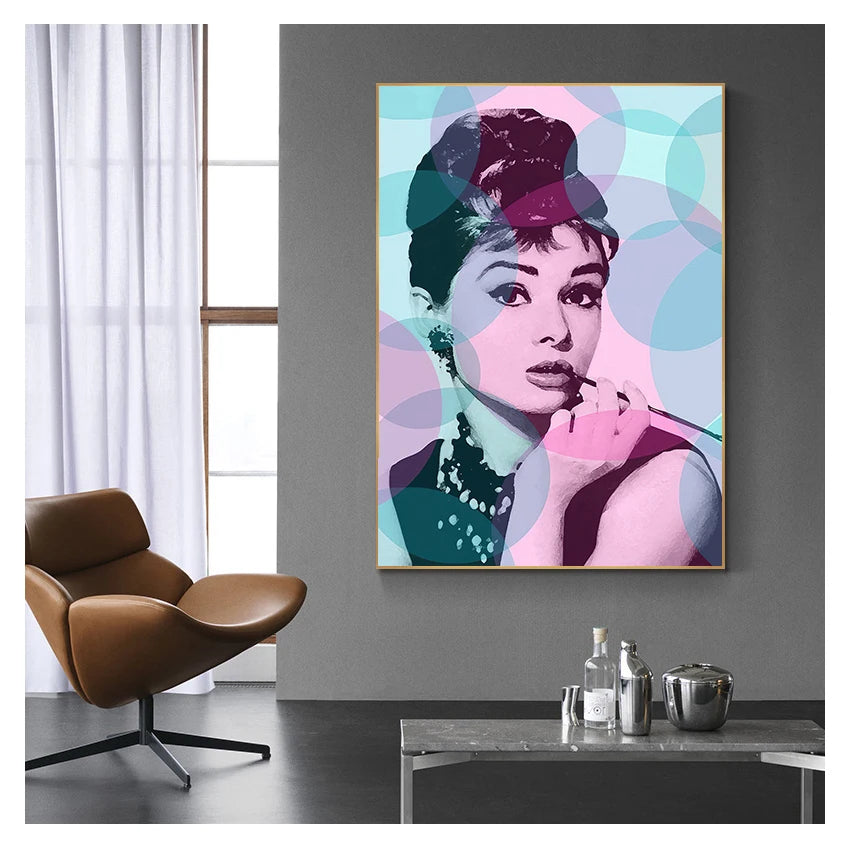 Make Up Modern Poster Prints Canvas Painting Wall Art Modular Picture For Bedroom Home Decor Classic Audrey Hepburn Potrait Peaceful Pleasures Health and Wellness