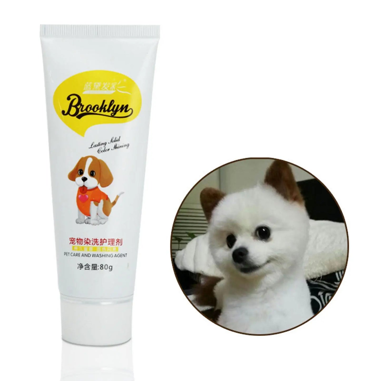 Dog Hair Dye Safely Grooming Lightweight Pet Care Professional Hair Dye Coloring Peaceful Pleasures Health and Wellness Brown