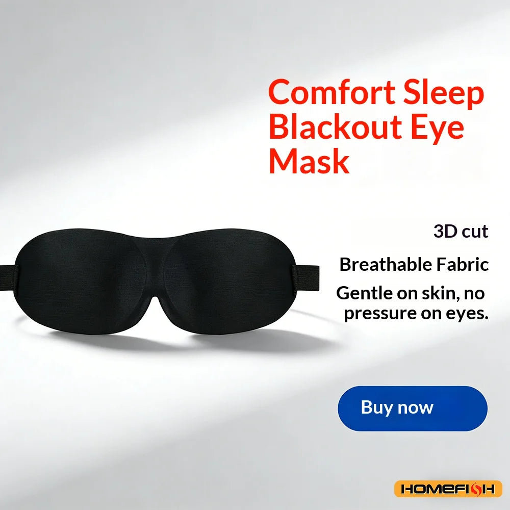 Breathable 3D Adjustable Sleep Mask – Blocks Light, Allows Air Circulation for Eyes, Unisex Comfort Fit Peaceful Pleasures Health and Wellness