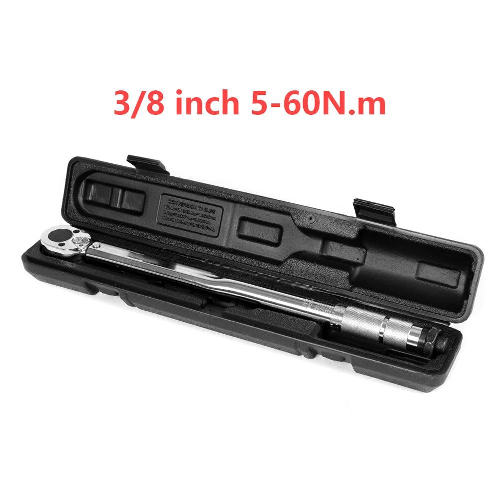 5-60N.m Torque Wrench 3/8 Inch Adjustable Torques Key Square Drive Adjustable Torque Spanner Precise Preset Car Repair Tool Peaceful Pleasures Health and Wellness