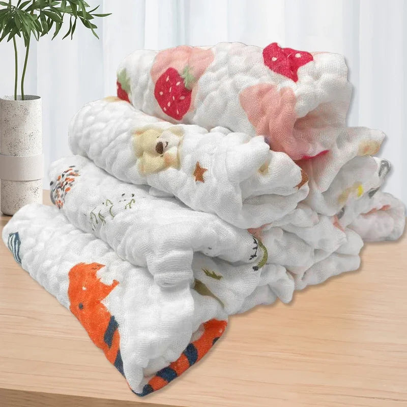5-Pack Baby Muslin Washcloths & Burp Cloths | Soft Cotton