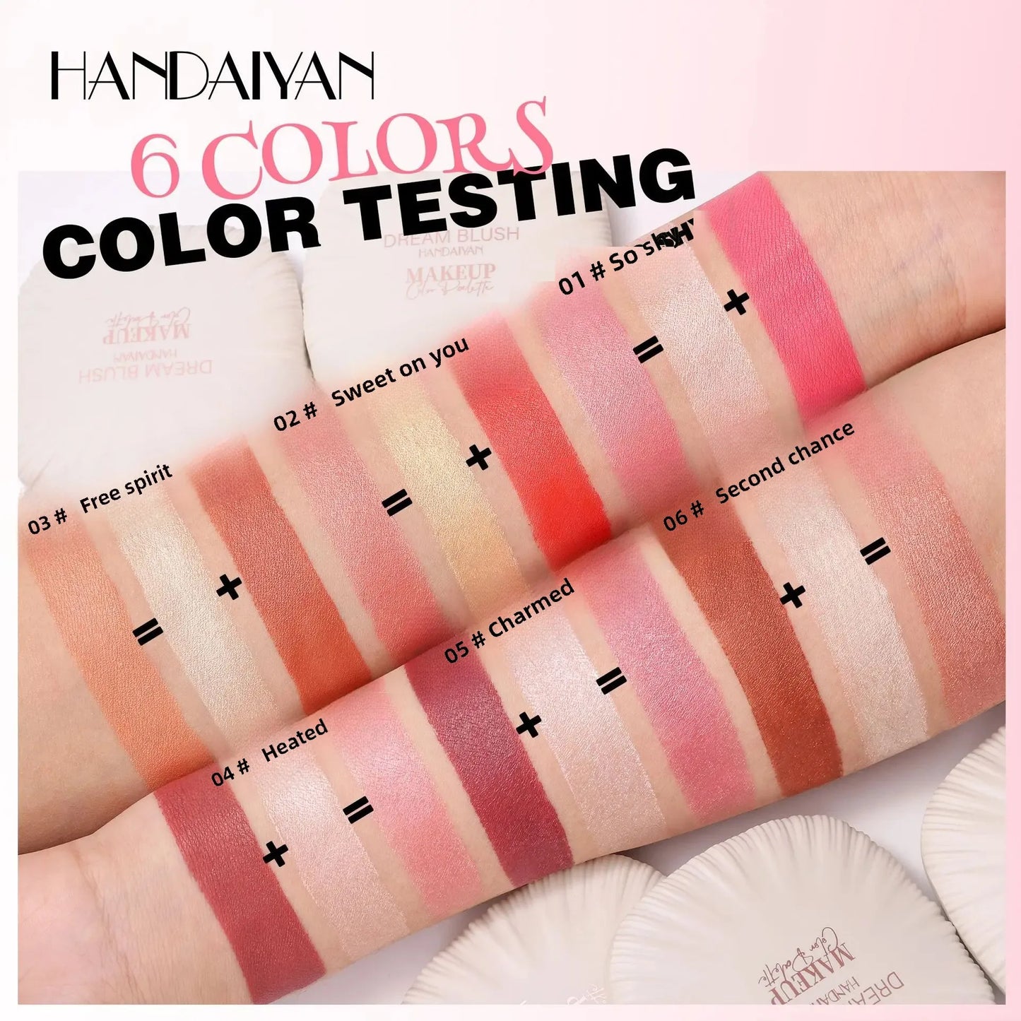 Handaiyan 2-in-1 Blush & Highlighter Palette | Natural Glow