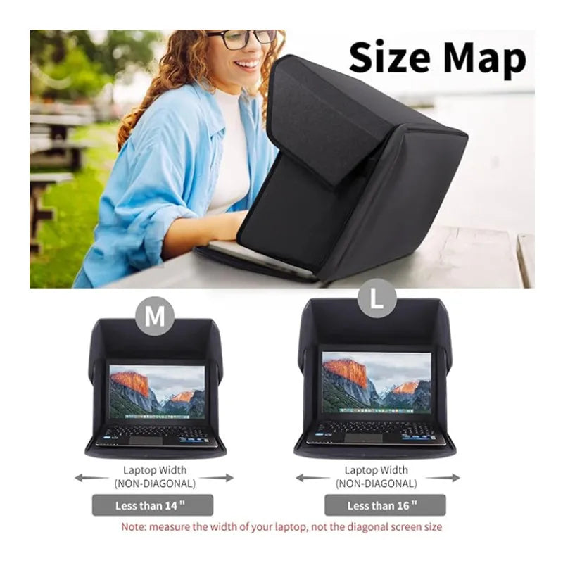 Portable Laptop Privacy Cover | Foldable Sun & Glare Shield