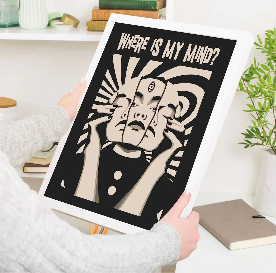 Psychedelic Pixies "Where Is My Mind" Canvas Wall Art Print