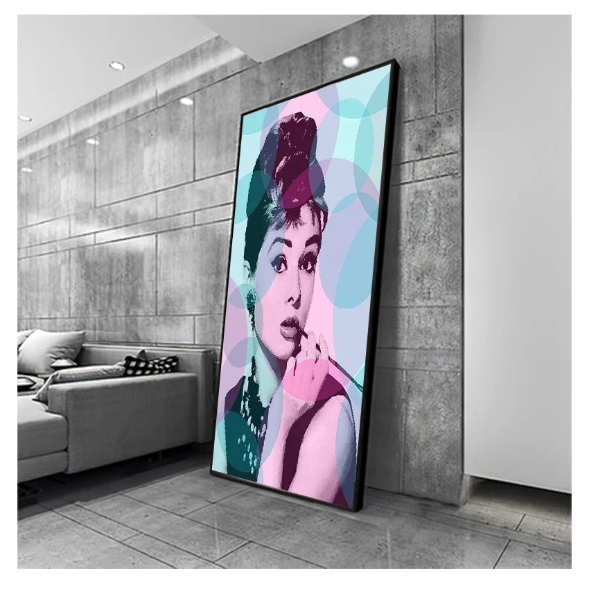 Make Up Modern Poster Prints Canvas Painting Wall Art Modular Picture For Bedroom Home Decor Classic Audrey Hepburn Potrait Peaceful Pleasures Health and Wellness