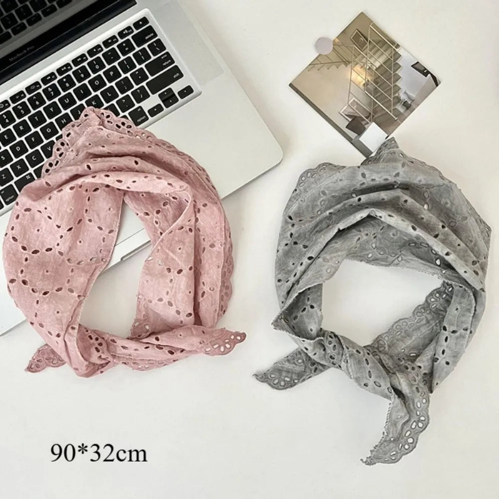 Lightweight Cotton Triangle Scarf – Head Wrap & Neck Bandana